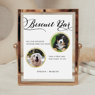 Signe De Table Mariage de chien Favor Biscuit Bar Animaux Mariage