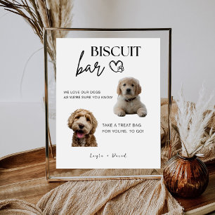 Signe De Table Mariage de chien Favor Biscuit Bar Animaux Mariage