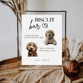 Signe De Table Mariage de chien Favor Biscuit Bar Animaux Mariage