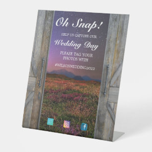 Signe De Table Mariage de Hashtag Rustic Barn Doors