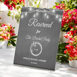 Signe De Table Mariage de réserve noir Mason Jar Rustic