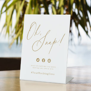 Signe De Table Mariage de script moderne minimal or oh snap
