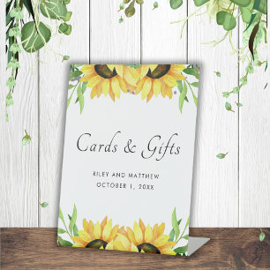 Signe De Table Mariage des cartes et des cadeaux de Sunflower bri