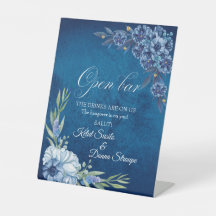 Mariage d'été floral élégant bleu