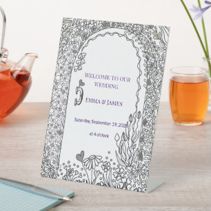 Signe De Table Mariage élégant et fantaisiste à la porte du jardi