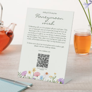 Signe De Table Mariage Fleur sauvage rustique moderne