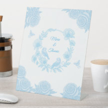 Mariage Floral Bleu Romantique