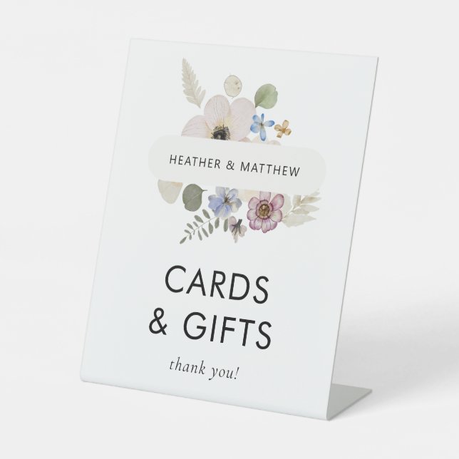 Signe De Table Mariage floral moderne (Recto)