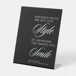 Signe De Table Mariage moderne Assignés Sièges Ne Sont Pas Notre