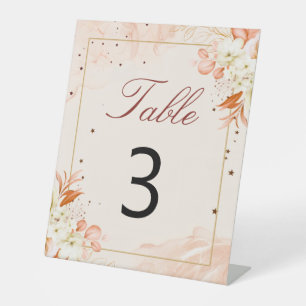 Signe De Table Mariage Nuit Étoilée Terracotta Orange