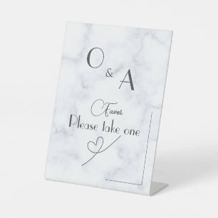 Signe De Table Mariage Pedestal Marbre blanc personnalisable