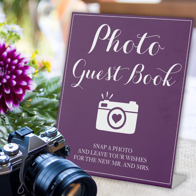 Signe De Table Mariage Photo Invité Table du Livre Signal Piédest (Créateur téléchargé)