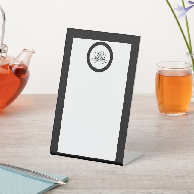 Signe De Table Mariage Rose noir Calligraphie (In SItu)