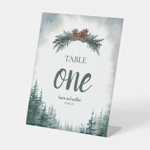 Signe De Table Mariage russe Numéro de table Signal piédestique