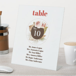 Signe De Table Mariage Safari Desert Boho Fleurs