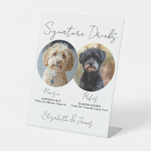 Signe De Table Mariage Signature Boissons Animaux Chiens 2 Photos