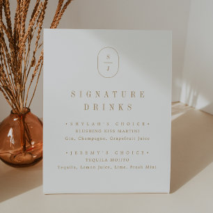 Signe De Table MARIAGE traditionnel en or SHYLAH Boisson