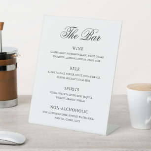 Signe De Table Mariage traditionnel noir et blanc Formal élégant