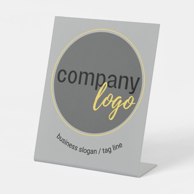 SIGNE DE TABLE MARQUE D'ENTREPRISE PERSONNALISÉE LOGO ET SLOGAN C (Recto)