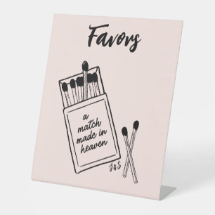 Signe De Table Match Fabriqué dans le Ciel Mariage Faveur