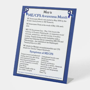 Signe De Table ME/CFS Awareness Month, Day and Week 