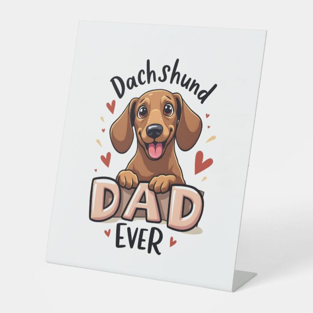 Signe De Table Meilleur Dachshund Papa Jamais T Chemise (Recto)
