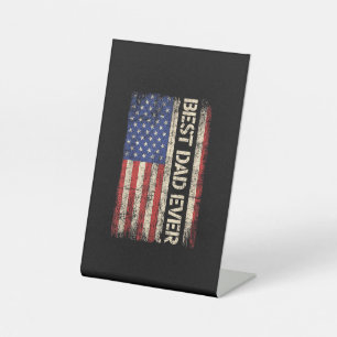 Signe De Table Meilleur Papa Jamais Drapeau Américain Cadeaux pou