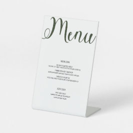 Signe De Table Menu Alimentation Herbe artificielle
