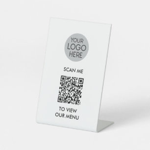 Signe De Table Menu Analyser le code QR pour afficher   Logo prof