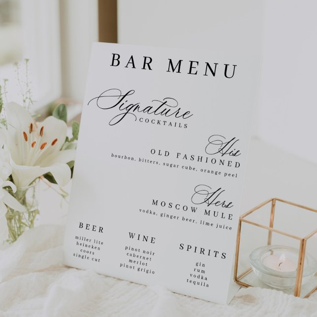 Signe De Table Menu Bar Signature Son et ses cocktails (Créateur téléchargé)