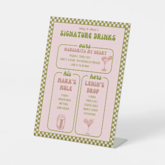 Signe De Table Menu Barre Rétro