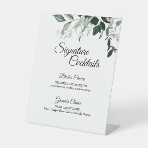 Signe De Table Menu Cocktail Neutre Mariage Botanique