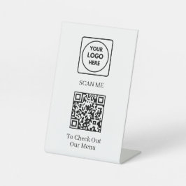 Signe De Table Menu Code QR | Affichage professionnel sans contac