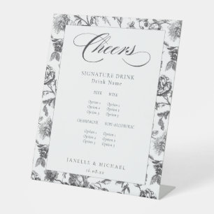 Signe De Table Menu de la barre de Mariage de la huile d'antiquit