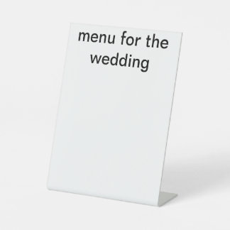 Signe De Table Menu de mariage