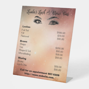 Signe De Table Menu des services de piédestal pour les affaires d