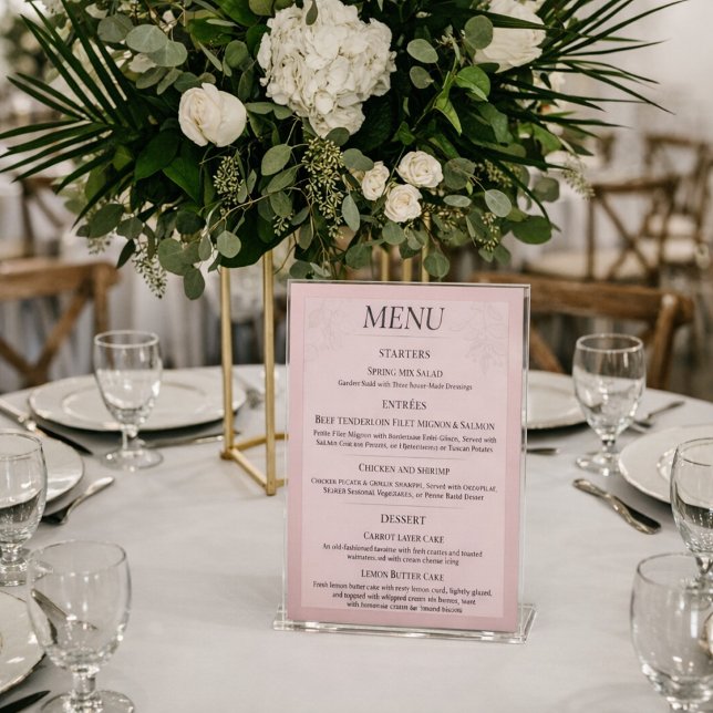Signe De Table Menu Fleur de Satin (Créateur téléchargé)