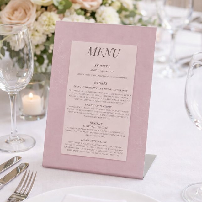 Signe De Table Menu Fleur de Satin (Créateur téléchargé)