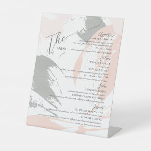 Signe De Table Menu Mariage formel Élégant