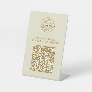 Signe De Table Menu QR Code de Logo d'Entreprise Personnalisé Bei