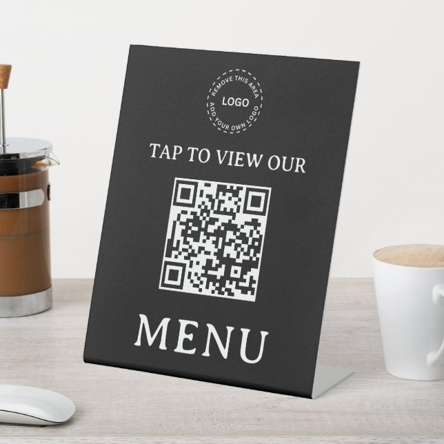 Signe De Table Menu QR Code Restaurant | 8" x 10" (In SItu)