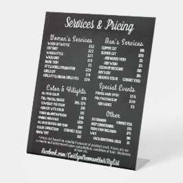 Signe De Table Menu Salon Simple
