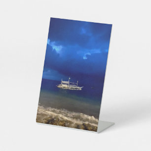 Signe De Table Mer nocturne. affiche
