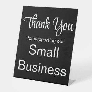 Signe De Table Merci de soutenir notre petite entreprise noire
