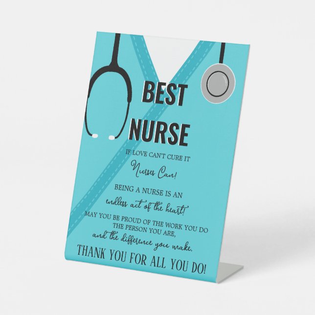 Signe De Table Merci infirmière et carte de médecin (Recto)