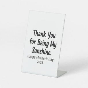 Signe De Table Merci pour être ma Sunshine maman cadeaux