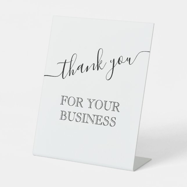 Signe De Table Merci pour votre entreprise (Recto)