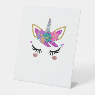 Signe De Table Mignonne Unicorn Anniversaire