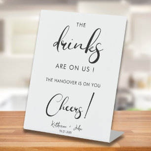 Signe De Table Mini Les Boissons Sont Sur Nous Open Bar Mariage S