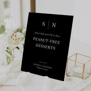 Signe De Table Minimal et chic Desserts sans arachides noires